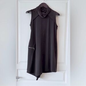 Sunlight Paris Chocolate Wrap Asymmetrical Hem Dress